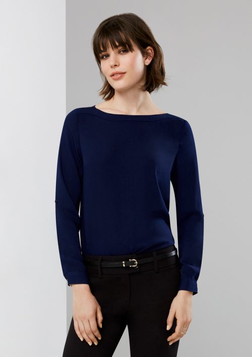Ladies Madison Boatneck Blouse – S828LL